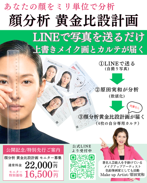 顔分析　黄金比設計画